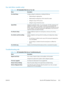 Page 273Fax tab (fskm models only)
Table 12-5  HP Embedded Web Server Fax tab
Menu Description
Fax Send Setup Configure settings for sending faxes, including the following:
●Default settings for outgoing faxes
● Default setting for sending faxes with the internal fax modem
● Settings for using a LAN fax service
● Settings for using an Internet fax service
Speed Dials Manage fax speed dial numbers. You can also import .CSV files containing e-mail
addresses, fax numbers, or user records, so that they can be...