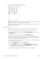 Page 685.Find the IP address on the Embedded Jetdirect page.
Jetdirect PageHP Color LaserJet
Page 1
6.IPv4 : If the IP address is 0.0.0.0, or 192.0.0.192, or 169.254.x.x, you must manually configure
the IP address. Otherwise, the netw ork configuration was successful.
IPv6 : If the IP address begins with fe80:, the prod uct should be able to print. If not, you must
manually configure the IP address.
Install the software 1.Install the software from the CD. Click the product icon, and follow the onscreen...