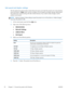 Page 88Link speed and duplex settings
The link speed and communication mode of the print server must match the network. For most situations,
leave the product in  Auto mode. Incorrect changes to the link  speed and duplex settings might prevent
the product from communicating with  other network devices. If you need to make changes, use the
product control panel.
NOTE: Making changes to these settings causes the pr oduct to turn off and then on. Make changes
only when the product is idle.
1. At the control...