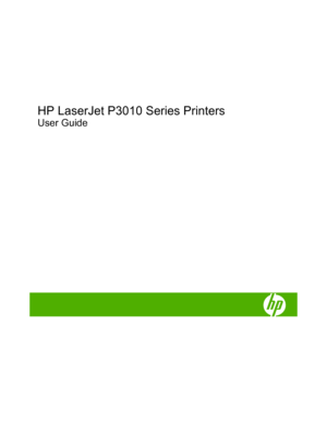 Page 3HP LaserJet P3010 Series Printers
User Guide
 