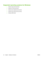 Page 54Supported operating systems for Windows
●Windows Vista (32-bit and 64-bit)
● Windows XP (32-bit and 64-bit)
● Windows Server 2008 (32-bit and 64-bit)
● Windows Server 2003 (32-bit and 64-bit)
● Windows 2000 (32-bit)
42 Chapter 3   Software for Windows ENWW
 