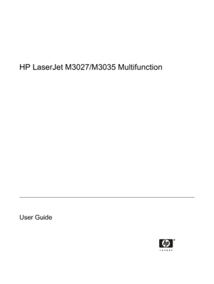 Page 3HP LaserJet M3027/M3035 Multifunction
User Guide
 