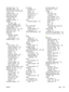 Page 259Information menu 18
information pages 124
Information tab, embedded Webserver 130
Initial Setup menu 28
input trays.  See trays
install cartridge error
message 160
installers, Windows 11
installing
EIO cards 239
memory (DIMMs) 233
Instant Support Professional
Edition (ISPE) 212
insufficient me mory 154,  160
internal clock errors 154
Internet fax 121
IP address
Macintosh, problem-solving 199
server settings 110
IPX/SPX setting 31,  53
J
jams
ADF, clearing 166
common causes of 163
duplexer, clearing 172...