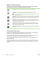 Page 32Buttons on the touchscreen
The status line on the touchscreen provides information about the status of the device. Various
buttons can appear in this area. The following table describes each button.
Home button . Touch the home button to go to the Home screen from any other screen.
Start button. Touch the Start button to begin the action for the feature that you are using. 
NOTEThe name of this button changes for each feature. For example, in the  Copy feature,
the button is named Start Copy.
Stop button...