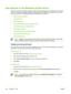 Page 118Use features in the Windows printer driver
When you print from a software program, many of the product features are available from the printer
driver. For complete information about the features that are available in the printer driver, see the
printer-driver Help. The following features are described in this section:
●
Create and use quick sets
●
Use watermarks
●
Resize documents
●
Set a custom paper size from the printer driver
●
Use different paper and printing covers
●
Print a blank first page
●...