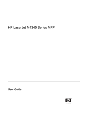 Page 3HP LaserJet M4345 Series MFP
User Guide
 