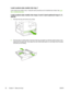 Page 98Load custom-size media into tray 1
Load custom-size media in tray 1 using the same procedures as for standard-size media. See Load
tray 1 (multipurpose tray).
Load custom-size media into trays  2 and 3 (and optional trays 4, 5,
and 6)
1. Pull open the tray and remove any media.
2.Press the tab on media guide in the front of the tr ay and slide it so that the pointer shows a size
larger than the paper size. Also adjust the side  media-width guide to a size larger than the paper
size that you are loading....