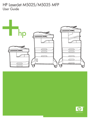 Page 1HP LaserJet M5025/M5035 MFP 
User Guide
 