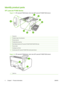 Page 14Identify product parts
HP LaserJet P1000 Series
Figure 1-1  HP LaserJet P1000 Series, front view (HP LaserJet P1006/P1009 shown)
1Output bin
2Foldable Output Tray Extension
3Priority feed slot
4Foldable Main Input tray
5Short Media Extender (HP LaserJet P1002/P1003/P1004/P1005 only)
6Power button
7Cartridge door lift-tab
8Control panel (HP LaserJet P1006/P1009 control panel shown)
Figure 1-2  HP LaserJet P1000 Series, back view (HP LaserJet P1006/P1009 shown)
1USB Port
4 Chapter 1   Product information...