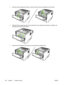 Page 110
3.Press the print-cartridge-door button, and then remove the print cartridge from the printer.
4.With both hands, grasp the side of the media that is most visible (this includes the middle), and
carefully pull it free from the printer.
5.Insert the print cartridge in the printer and close the print-cartridge door.
100 Chapter 7   Problem solving ENWW
 