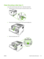 Page 73
Clean the pickup roller (tray 1)
If you want to clean the pickup roller for tray 1, follow these instructions:
1.Unplug the power cord from the printer, and allow the printer to cool.
2.Press the print-cartridge-door button to open the print-cartridge door.
3.Remove the pickup-roller cover.
ENWW Clean the pickup roller (tray 1) 63
 