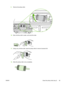 Page 79
9.Remove the pickup roller.
10.Dab a lint-free cloth in water, and scrub the roller.
11.Using a dry, lint-free cloth, wipe the pickup roller to remove loosened dirt.
12.Allow the pickup roller to dry completely.
ENWW Clean the pickup roller (tray 2) 69
 