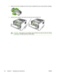 Page 68
5.Gently rock the toner cartridge from front to back to distribute the toner evenly inside the cartridge.
6.Insert the print cartridge in the printer and close the print-cartridge door.
CAUTION If toner gets on your clothing, wipe it off with a dry cloth and wash the clothing
in cold water.  Hot water sets toner into the fabric .
58 Chapter 6   Managing and maintenance ENWW
 