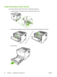 Page 76
Clean the pickup roller (tray 2)
If you want to clean the pickup roller for tray 2, follow these instructions:
1.Unplug the power cord from the printer, and allow the printer to cool.
2.Press the print-cartridge-door button, and then remove the print cartridge from the printer.
3.Remove tray 2.
66 Chapter 6   Managing and maintenance ENWW
 