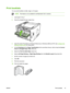 Page 51
Print booklets
You can print booklets on letter, legal, or A4 paper.
NOTEThis feature is not available for all Macintosh OS X versions .
1.Load paper in tray 1.
2. Close the straight-through output door.
3.Open the printer Properties (or Printing Preferences in Windows 2000 and XP). See Configure the
Windows printer driver  for instructions.
4. On the  Finishing  tab (the Paper Type/Quality  tab for some Mac drivers), click to clear the  Correct
Order for Straight Paper Path  check box.
5. Select the...