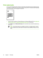 Page 52
Print watermarks
You can use the watermark option to print text underneath (in the background) of an existing document.
For example, you might want to have large gray letters reading Draft or Confidential  printed diagonally
across the first page or all of the pages of a document.
1. Open the printer Properties (or Printing Preferences in Windows 2000 and XP). See Configure the
Windows printer driver  or Configure the Macintosh printer driver  for instructions.
2. On the  Effects  tab (the...