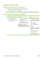 Page 28Software for Macintosh
Supported operating systems for Macintosh
The product supports the following Macintosh operating systems:
●Mac OS X V10.3, V10.4, V10.5, and later
NOTE:
For Mac OS X V10.4 and later, PPC and Intel® Core™ Processor Macs are supported.
Change printer-driver settings for Macintosh
Change the settings for all print jobs
until the software program is closedChange the default settings for all
print jobsChange the product configuration
settings
1.On the File  menu, click Print .
2. Change...