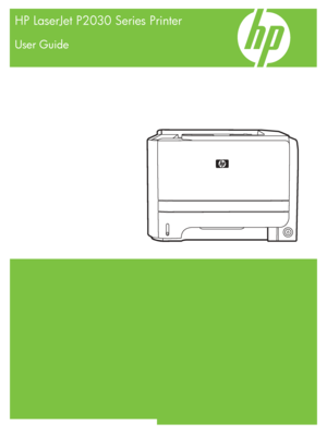 Page 1HP LaserJet P2030 Series Printer
User Guide
 