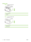 Page 16Interface ports
Figure 1-1  HP LaserJet P2035 printer
1
2
1Hi-speed USB 2.0 port
2Parallel port
Figure 1-2  HP LaserJet P2035n printer
1
2
1Hi-speed USB 2.0 port
2RJ.45 network port
6 Chapter 1   Product basics ENWW
 