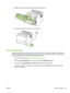 Page 1033.Replace the print cartridge, and close the print-cartridge door.
4.Reconnect the power cord, and turn the product on.
Clean the paper path
During the printing process, paper, toner, and dust particles can accumulate inside the product. Over
time, this buildup can cause print-quality problems such as toner specks or smearing. This product has
a cleaning mode that can correct and prevent these problems.
1.Open HP ToolboxFX. See 
View HP ToolboxFX on page 71.
2. Click the Device Settings  folder, and then...