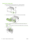 Page 104Clean the Tray 1 pickup roller
If the product is having trouble picking up paper from Tray 1, follow these instructions.
1.Turn the product off, disconnect the power cord, and wait for the product to cool.
–
1010
20 30
40 50 60 70 80 90
100
0
Celcius °C
2. Push the button to open the print-cartridge door, and then remove the print cartridge.
CAUTION: Do not touch the black sponge-transfer roller inside the product. Doing so can
damage the product.
CAUTION: To prevent damage, do not expose the print...