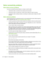 Page 136Solve connectivity problems
Solve direct-connect problems
If you have connected the product directly to a computer, check the cable.
●Verify that the cable is connected to the computer and to the product.
● Verify that the cable is not longer than 2 meters (6 feet). Replace the cable if necessary.
● Verify that the cable is working correctly by connecting it to another product. Replace the cable if
necessary.
Solve network problems
Check the following items to verify that the product is communicating...