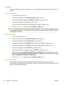 Page 52IP address
The product IP address can be set manually, or it can be configured automatically via DHCP, BootP, or
AutoIP.
Automatic configuration 1.On the control panel, press OK .
2. Use the arrow buttons to select  Network config., and then press OK.
3. Use the arrow buttons to select either  BOOTP or DHCP , and then press  OK.
4. Use the arrow buttons to select  Yes, and then press OK .
It may take several minutes before the automatic IP address is ready for use.
5. Use the Back or  Cancel button to...