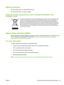 Page 163Material restrictions
This HP product does not contain added mercury.
This HP product does not contain a battery.
Disposal of waste equipment by users in private households in the
European Union
This symbol on the product or on its packaging indicate s that this product must not be disposed of with
your other household waste. Instead, it is your responsibility to dispose of your waste equipment by
handing it over to a designated collection point for  the recycling of waste electrical and electronic...