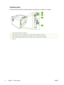 Page 18
Interface ports
The device has one EIO slot and three ports for connecting to a computer or a network.
EIO
1
2
3
4
1Type B Hi-Speed USB 2.0 connection
2RJ.45 Network connection (available only on models P3005n, P3005dn, and P3005x)
3IEEE 1284B-compliant parallel connection (available only on models P3005 and P3005d)
4EIO slot
6 Chapter 1   Device basics ENWW
 