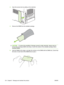 Page 1364.Open the access door by pulling on the metal tab.
5.Remove the DIMM from the antistatic package.
CAUTION:To reduce the possibility of damage caused by static electricity, always wear an
electrostatic discharge (ESD) wrist strap or touch the surface of the antistatic package before
handling DIMMs.
6.Hold the DIMM by the edges, and align the notches on the DIMM with the DIMM slot. (Check that
the locks on each side of the DIMM slot are open.)
124 Chapter 9   Manage and maintain the product ENWW
 