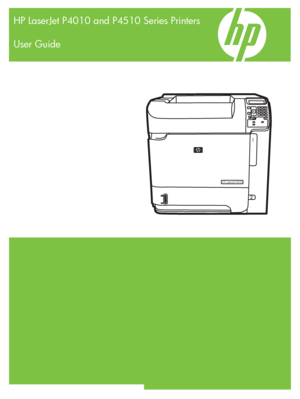 Page 1
HP LaserJet P4010 and P4510 Series Printers
User Guide
 