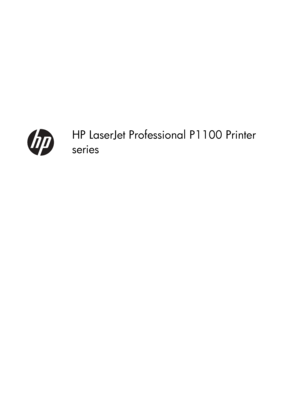 Page 3HP LaserJet Professional P1100 Printer
series
 