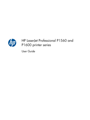 Page 3HP LaserJet Professional P1560 and
P1600 printer series
User Guide
 