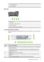 Page 131Print-cartridge door
2Print cartridges
Back view
1Rear door
2Fax ports (1-LINE and 2-EXT)
3Power connection
4Rear universal serial bus (USB) port
Control panel buttons and lights
The following diagram and related table provide a quick reference to the control panel
features.
LabelName and Description
1On: Turn the HP All-in-One on or off. The On button is lit when the device is on. The light blinks
while performing a job.
When the HP All-in-One is off, a minimal amount of power is still supplied to the...