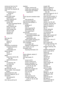 Page 280correct port test, fax 216
country/region, set 19
credit card, fax using 85, 86
crop
borderless copy is
wrong 231
fails 244
custom-sized media
guidelines 58
sizes supported 60
customer support
contact 258
HP Quick Exchange Service
(Japan) 261
North America 259
outside U.S. 259
serial number 258
service ID 258
warranty 257
website 257
D
dark copy 223
darken
copies 78
faxes 91
date 20
declaration of conformity
European Economic
Area 274
United States 275
default settings
fax 92
restore 21
delete
faxes from...