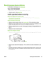 Page 55Resolving paper-feed problems
For information on resolving jams, see Clearing jams.
Tray cannot be inserted 
●Reinsert the tray. Make sure it is aligned with the printer opening.
●Check for paper jam. See 
Clearing jams.
Another paper-feed problem is occurring
Media is not supported for the printer or tray
▲Use only media that is supported for the printer and the tray being used. See 
Understanding
specifications for supported media.
Media is not picked up from a tray
●Make sure media is loaded in the...