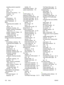 Page 146operating systems supported
115
physical 112
ports 113
processor and memory 114
resolution 119
speed 118
speed
specifications 118
troubleshooting 77
static IP addresses 37
status
monitoring tools available 34,
35
network 46
printheads, checking 60
supplies, viewing in embedded
Web server 41
supplies, viewing in Toolbox 38
supplies, viewing on
configuration page 45
stopping print jobs 26
storage temperature specifications
120
supplies
ink cartridges, replacing 58
monitoring tools available 34,
35...