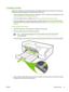 Page 29Loading media
This section explains how to load plain paper and standard media sizes and types into the input tray.
Following are general guidelines for loading media into the tray:
●If you are printing on thick paper (such as cardstock), you can use the rear manual feed slot. See
Printing with the front or rear manual feed slot.
●If you are printing cards or envelopes, see 
Printing on special and custom-size media.
●If you are printing one or just a few envelopes or sheets of paper, you can use the...