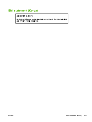 Page 133EMI statement (Korea)
ENWWEMI statement (Korea) 125
 