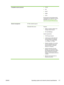 Page 125Compatible network protocols●TCP/IP
●SLP
●DHCP
●SNMP
●HTTP
Not all protocol and operating system
combinations are supported. For more
information, see 
www.hp.com andwww.hp.com/support/officejetprok850.
Network managementHP Web Jetadmin plug-ins 
Embedded Web server Features
●Ability to remotely configure and
manage network devices
●HP myPrintMileage
System requirements
●TCP/IP-based network
●A Web browser (either Microsoft
Internet Explorer 5.5, Netscape
7.0, Opera 7.54, Mozilla Firefox
1.0, or Safari...