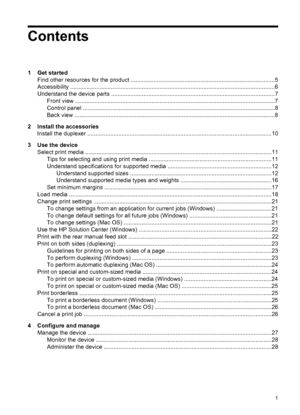 Page 5Contents
1 Get started
Find other resources for the product .........................................................................................5
Accessibility ..............................................................................................................................6
Understand the device parts .....................................................................................................7
Front view...