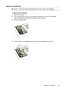 Page 67Replace the printheads
NOTE:To find out which printheads work with your printer, see Supplies.
To replace the printheads
1.Open the top cover.
2.If the carriage does not move to the left automatically, press and hold the OK
button for 5 seconds. Wait for the carriage to stop moving.
3.Lift the printhead latch.
4.Lift the handle of a printhead and use it to pull the printhead out of its slot.
Maintain the printheads63
 