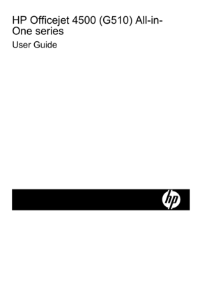 Page 3HP Officejet 4500 (G510) All-in-
One series
User Guide
 