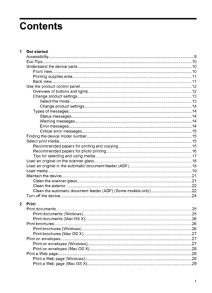 Page 5Contents
1 Get started
Accessibility................................................................................................................................9
Eco-Tips....................................................................................................................................10
Understand the device parts.....................................................................................................10
Front...