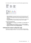 Page 105
If you need to call HP, it is often useful to print the Printer Status page before calling.
•Printer Information:  Shows device information (such as the product name, model
number, serial number, and firmware version number), the accessories that are
installed (such as the duplexer), and the number of pages printed from the trays and
accessories.
• Ink Cartridge Status:  Shows the estimated ink levels (represented in graphical form
as gauges) and the part numbers and expiration dates of the ink...