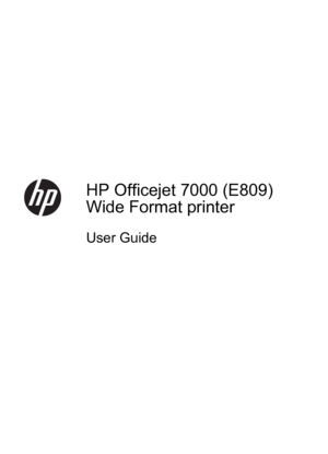 Page 3HP Officejet 7000 (E809)
Wide Format printer
User Guide
 