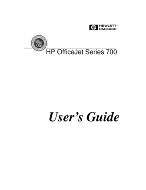 Page 1 HP OfficeJet Series 700
...............................................................................................................H
User’s Guide
 