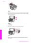 Page 197
Figure 1
3 Lift the lid on the HP all-in-one, as  if you were loading an original on the glass.
Figure 2 shows the lid open and the location of a notch (1) near the top right
edge of the lid backing (2).
Figure 2
1Notch
2Lid backing
4 Place one or two fingers in the notch, as shown in Figure 3.
Figure 3
5 Keep your fingers in the notch as you  lower the lid back down until the lid is
almost closed.
Chapter 16
194 HP Officejet 7300/7400 series all-in-one
Troubleshooting information
 