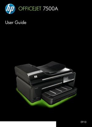 HP Officejet 7500A E910 User Manual