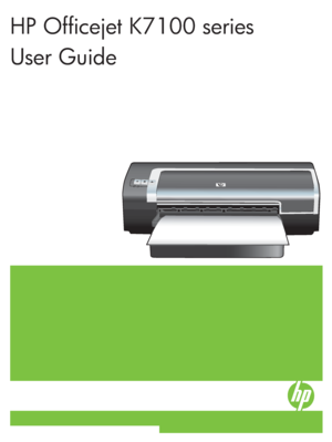 Page 1HP Officejet K7100 series
User Guide
 